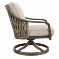 Poltrona da esterno girevole 76 x 82 x 92 cm in metallo corda e tessuto beige stile contemporaneo