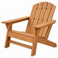 Sedia Adirondack 82 x 95 x 98 cm in legno marrone per esterno - schienale inclinato