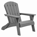 Sedia Adirondack 79 x 83 x 98 cm in polietilene grigio - poltrona da giardino con schienale alto