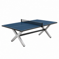 Tavolo da ping pong 274 x 152.5 x 76 cm blu in MDF e acciaio con rete
